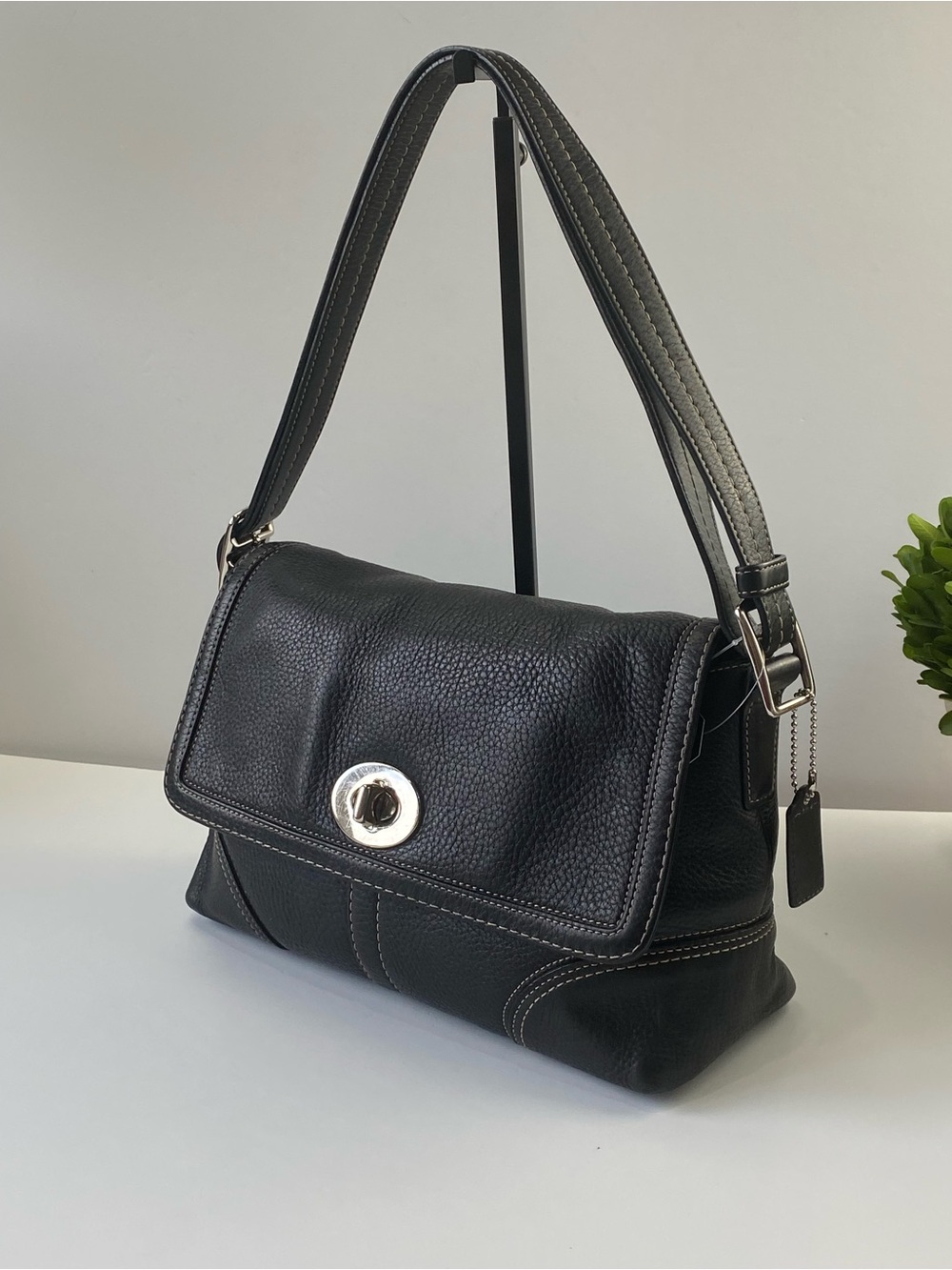 Coach Hamilton Flap Turnlock Y2K Black Convertible Shoulder Bag - Picture 3 of 16